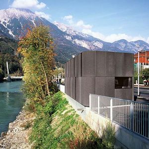 Hochwasserpumpwerk Émile-Béthouart-Steg Innsbruck